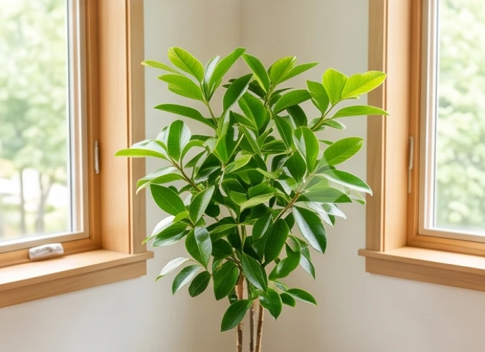 Chậu cây xanh được bố trí đúng phương vị tương sinh để giữ tán lá luôn tươi tốt không bị héo úa