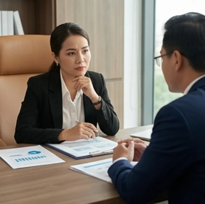 Hai doanh nhân tranh luận thận trọng trước bản kế hoạch tài chính minh chứng cho sự xung khắc Sửu Mùi