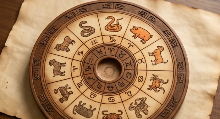 Biểu đồ địa chi phong thủy thể hiện mối quan hệ đối xung trực diện giữa tuổi hợi và tuổi tỵ