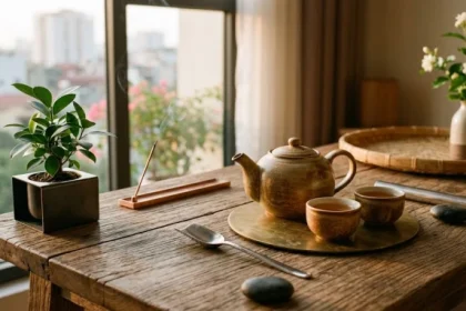Bố cục phong thủy hài hòa với các yếu tố trung gian giúp cân bằng tứ hành xung tuổi mùi