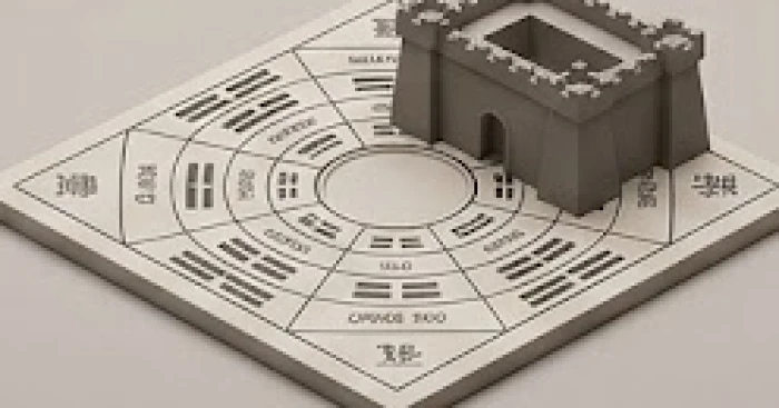 Khối pháo đài phòng thủ kiên cố tỏa ra nguồn sức mạnh thuần khiết tại một góc của sa bàn phong thủy