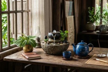 Không gian phong thủy tinh tế mang năng lượng Thủy đặc trưng cho tử vi trọn đời tuổi ất dậu 2005 nữ mạng