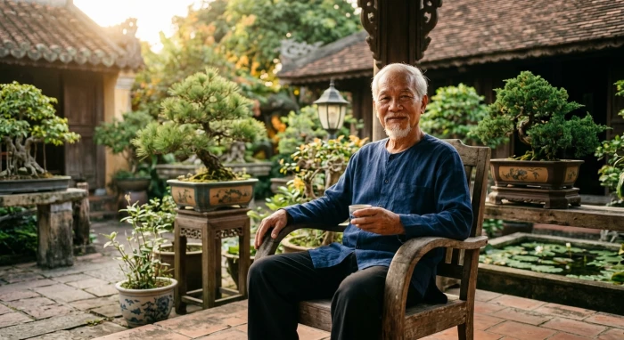 Bức tranh tĩnh lặng và bình an minh họa cho tử vi trọn đời tuổi ất mùi 1955 nam mạng khi bước vào độ tuổi xế chiều