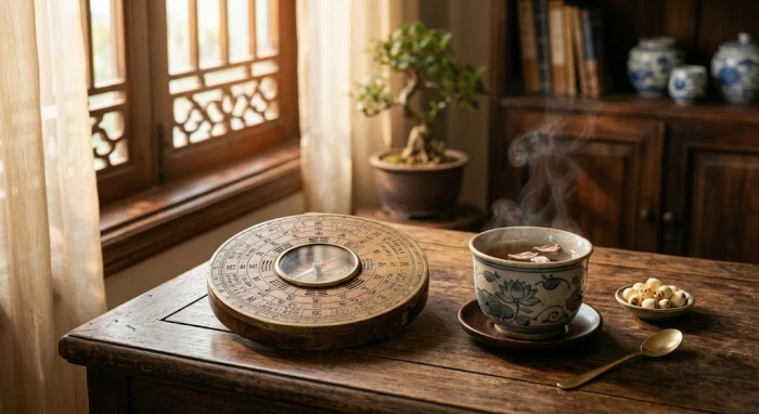 Bảng tóm tắt yếu tố phong thủy và tử vi trọn đời tuổi Bính Ngọ 1966 nữ mạng trong không gian nội thất mộc mạc
