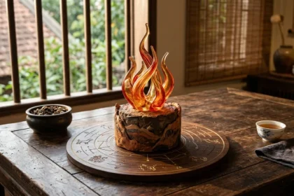 Biểu tượng phong thủy âm dương ngũ hành đại diện cho tử vi trọn đời tuổi bính tuất 2006 nam mạng