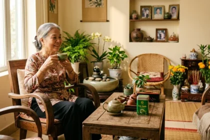 Bà cụ thảnh thơi trong không gian sống hợp tử vi trọn đời tuổi giáp ngọ 1954 nữ mạng