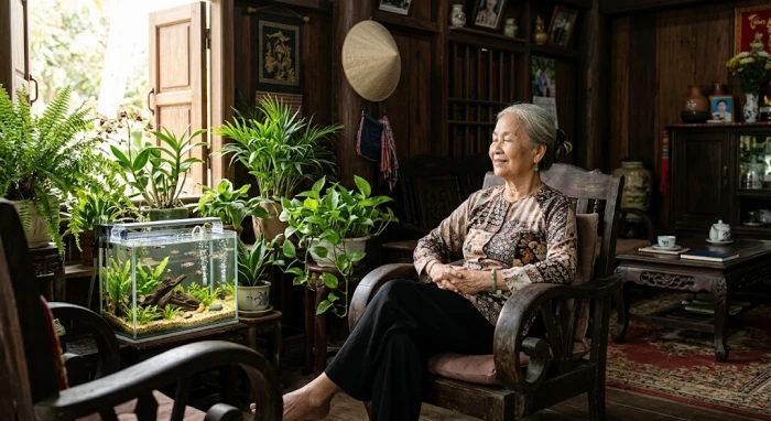 Không gian sống tĩnh tâm và cách bố trí phong thủy tốt cho tử vi trọn đời tuổi giáp thân 1944 nữ mạng