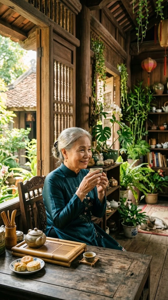 Bức ảnh phong thủy bình an minh họa cho tử vi trọn đời tuổi kỷ sửu 1949 nữ mạng trong không gian truyền thống