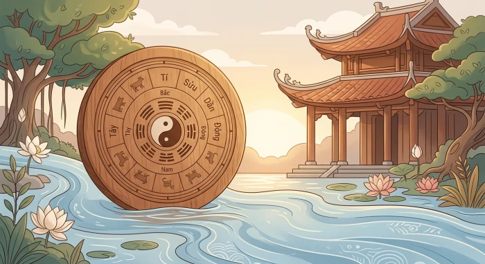 Sơ đồ phong thủy và tử vi trọn đời tuổi Mậu Tuất 1958 nữ mạng với các yếu tố Bình Địa Mộc