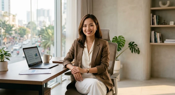 Chân dung nghệ thuật mang đậm nét phong thủy của tử vi trọn đời tuổi nhâm thân 1992 nữ mạng tại nơi làm việc