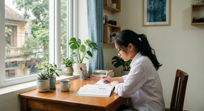 Không gian học tập chuẩn phong thủy theo tử vi trọn đời tuổi tân mão 2011 nữ mạng