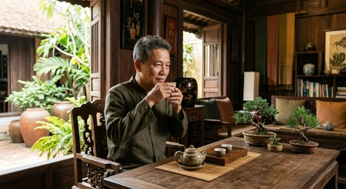 Không gian tĩnh tại mang đậm dấu ấn tử vi trọn đời tuổi tân sửu 1961 nam mạng trong ngôi nhà Việt Nam