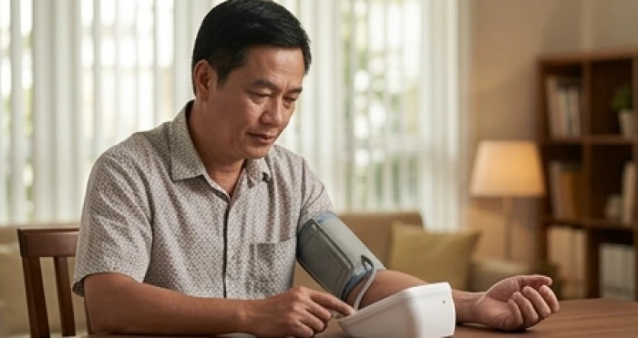 Nam giới tuổi Ất Sửu 1985 tự kiểm tra huyết áp định kỳ tại nhà để phòng ngừa rủi ro sức khỏe theo tử vi năm 2026