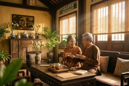 Không gian sống tĩnh tại đậm chất truyền thống Việt Nam giúp dưỡng sinh khí cho tử vi tuổi Đinh Hợi 1947 năm 2026