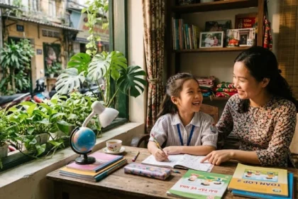 Góc học tập ấm cúng được thiết kế hợp phong thủy dựa trên tử vi tuổi kỷ hợi 2019 năm 2026 giúp trẻ phát triển