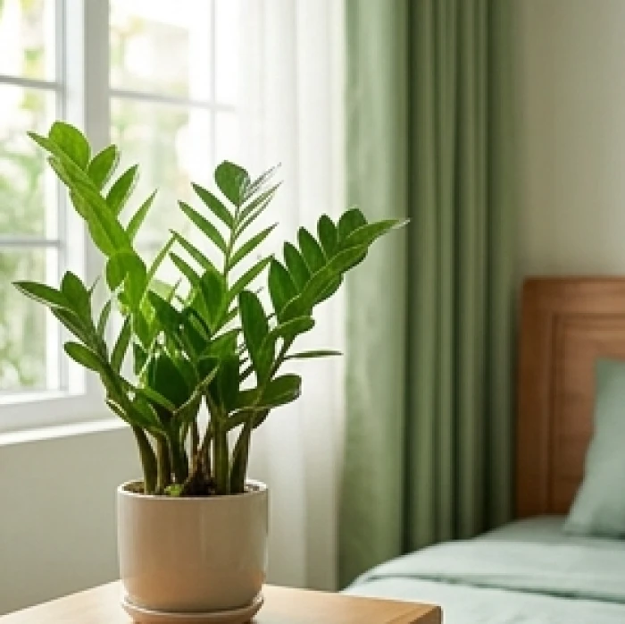 Chậu cây xanh nhỏ lành tính đặt gần cửa sổ phòng ngủ giúp điều hòa ngũ hành cho người tuổi Kỷ Sửu 1949