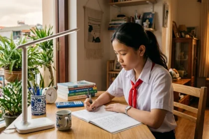 Góc học tập bài trí hợp phong thủy giúp hóa giải vận hạn tử vi tuổi nhâm thìn 2012 năm 2026