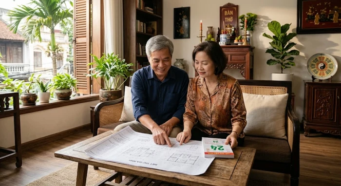 Hình ảnh chi tiết về tử vi tuổi nhâm tuất 1982 năm 2026 với các luận giải về sự nghiệp và hạn làm nhà
