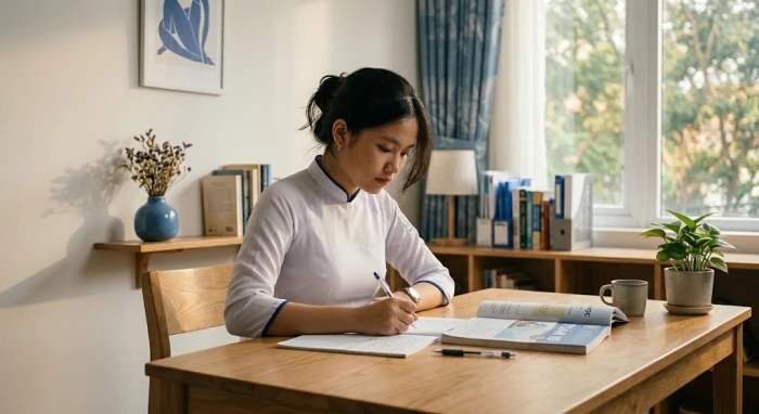 Góc học tập tối giản kết hợp yếu tố phong thủy giúp cải thiện tử vi tuổi tân mão 2011 năm 2027