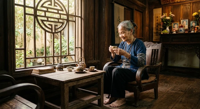 Không gian phòng khách ấm cúng của gia đình Việt mang lại sự bình an cho tử vi tuổi tân tỵ 1941 năm 2026