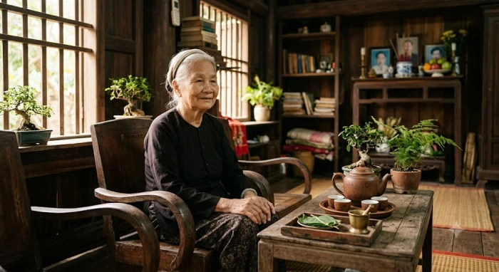Không gian sống bình yên của người lớn tuổi trong bài luận tử vi tuổi tân tỵ 1941 năm 2027