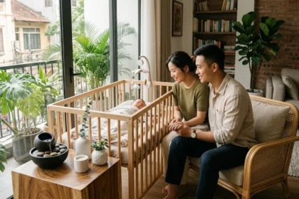 Gia đình hạnh phúc chuẩn bị chào đón em bé tuổi bính ngọ 2026 cùng các yếu tố phong thủy và ngũ hành tương sinh