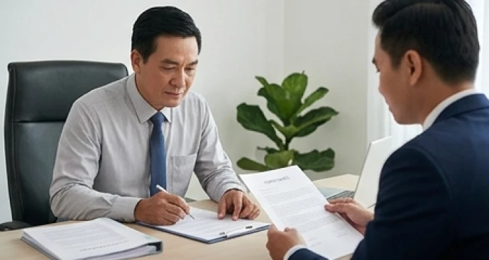 Cuộc họp trao đổi kỹ lưỡng và thận trọng về các điều khoản tài chính giữa hai bên đối tác