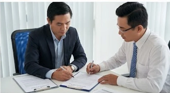 Nam doanh nhân Mậu Thìn thận trọng đàm phán và kiểm tra điều khoản hợp đồng kinh tế
