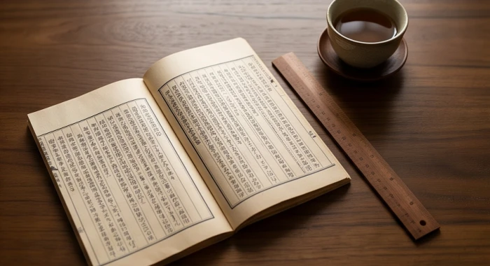Sách tử vi truyền thống mở tại trang đối chiếu bản mệnh và địa chi các năm sinh tuổi hợi