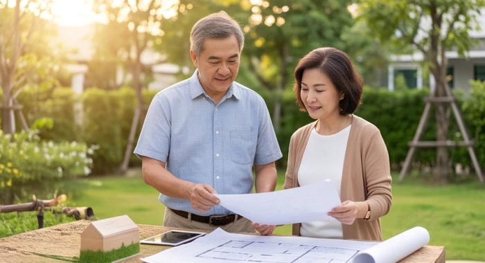 Gia chủ tuổi giáp thìn trao đổi cùng đối tác mệnh mộc khi xem hướng động thổ làm nhà