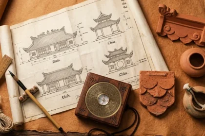 Bản vẽ thiết kế nhà ở phong thủy với tông màu ấm áp dành cho gia chủ tuổi kỷ dậu 1969