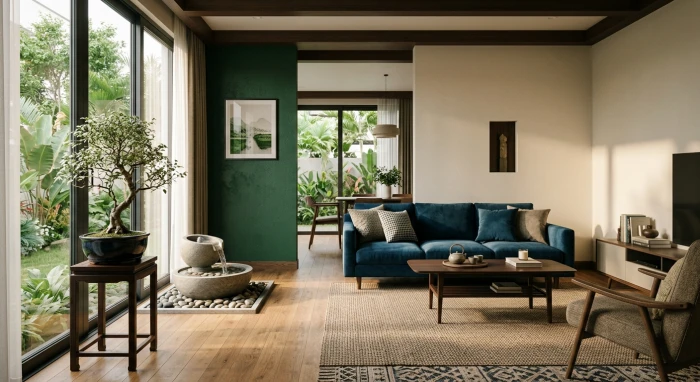 Thiết kế nội thất phong thủy với mảng xanh tự nhiên giúp người tuổi kỷ tỵ 1989 cân bằng năng lượng và thu hút tài lộc