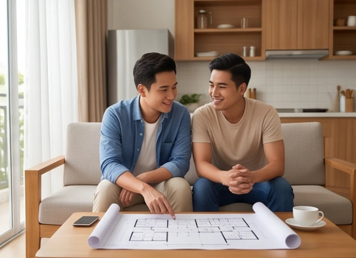 Cặp đôi trẻ tuổi mậu dần 1998 cùng nhau nghiên cứu la bàn phong thủy chọn hướng phòng ngủ hợp mệnh