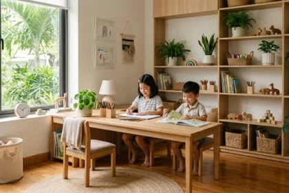 Bố trí không gian phong thủy và màu sắc tương sinh cho trẻ em tuổi mậu tuất 2018 giúp phát triển toàn diện