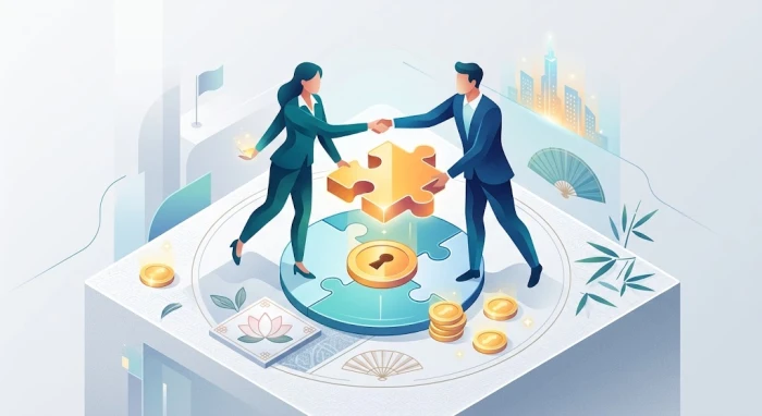 Sơ đồ phong thủy và hình ảnh đối tác kinh doanh minh họa cho tuổi ngọ hợp làm ăn với tuổi nào