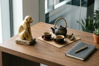 Hình ảnh phong thủy minh họa cho việc chọn tuổi thân hợp làm ăn với tuổi nào trong kinh doanh