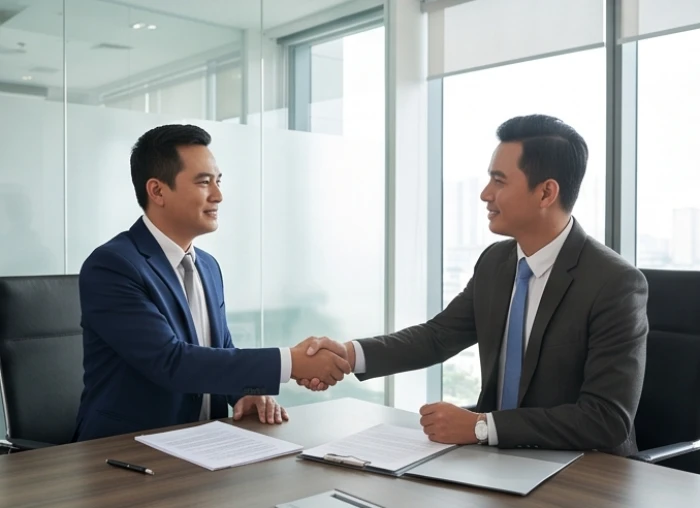 Cuộc họp trao đổi chiến lược kinh doanh và ký kết hợp đồng thuận lợi giữa các đối tác thuộc nhóm tam hợp Thân Tý Thìn