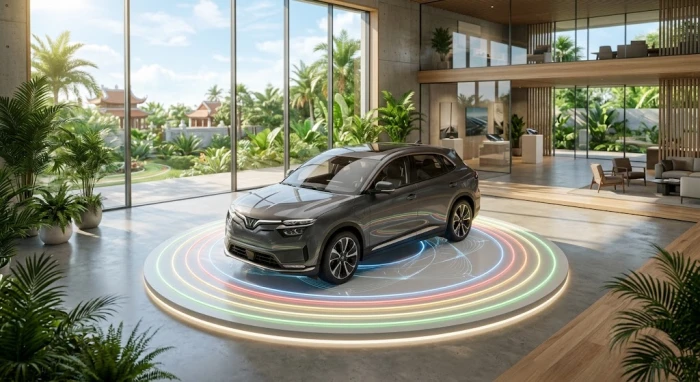 Chiếc xe hơi sang trọng trong không gian phong thủy giải đáp thắc mắc tuổi thìn mua xe màu gì mang lại bình an