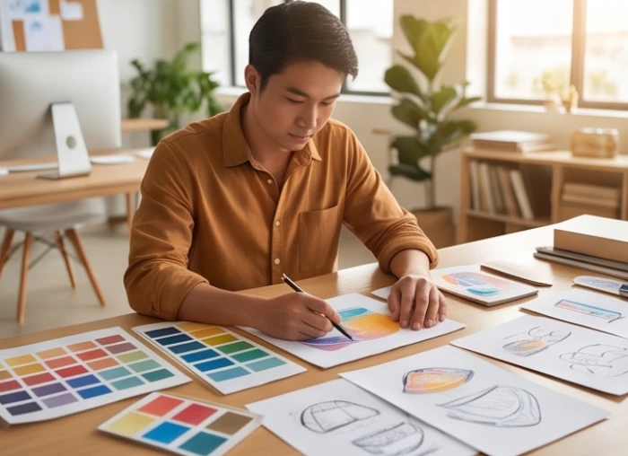 Nhà thiết kế tuổi nhâm tuất 1982 tự do sáng tạo ý tưởng trong không gian mở hiện đại