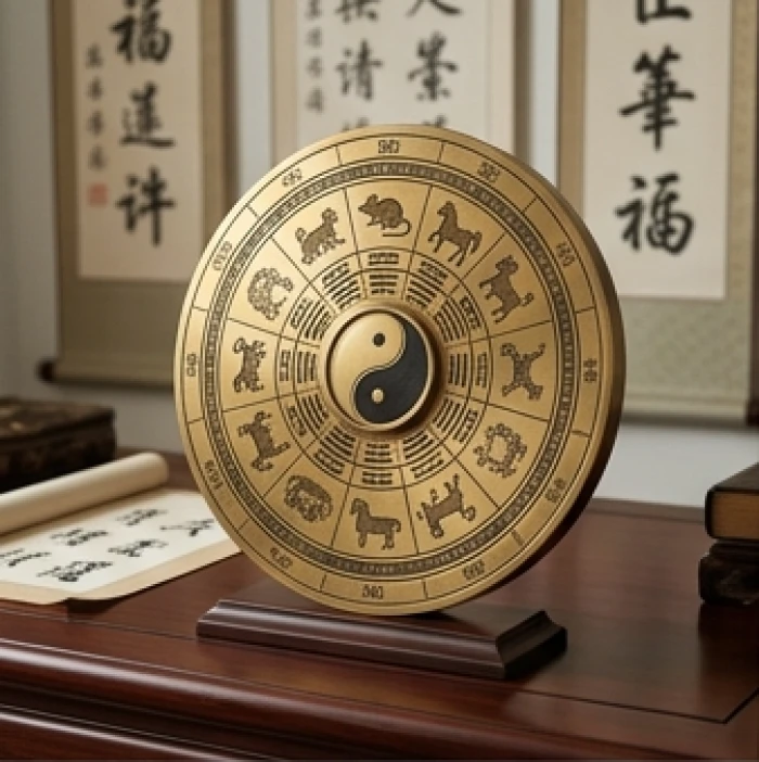 Sơ đồ địa chi mười hai con giáp nhấn mạnh cặp lục xung đối kháng giữa tượng chuột Thủy và ngựa Hỏa