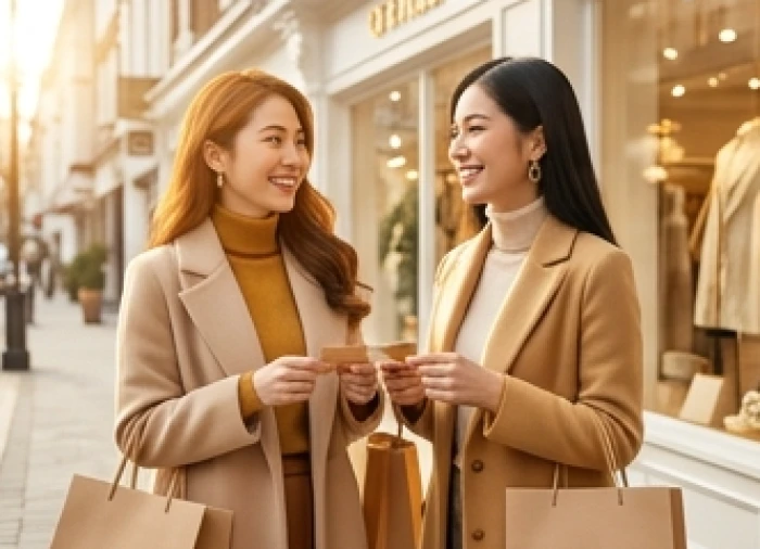 Khách hàng hợp tuổi Đinh Tỵ 1977 mặc trang phục màu vàng ấm mở hàng khai trương may mắn cho gia chủ Quý Dậu