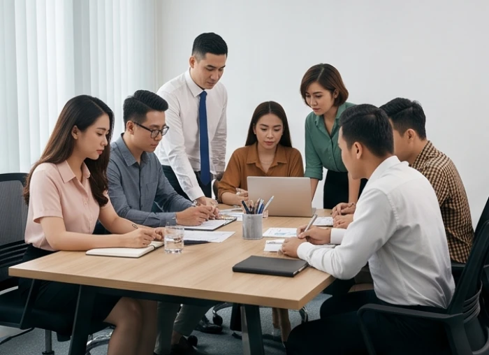 Nhóm nhân viên văn phòng có phong cách làm việc khác biệt đang cố gắng tìm tiếng nói chung