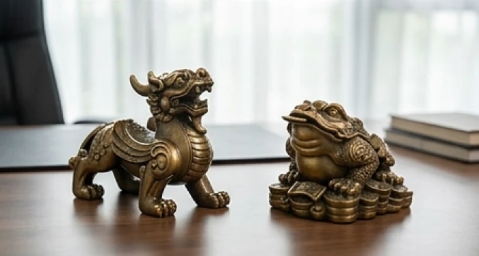 Tượng linh vật Tỳ Hưu và Thiềm Thừ bằng đồng nguyên khối chiêu tài lộc cho người mệnh Thủy