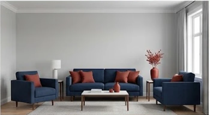 Bản vẽ thiết kế nội thất áp dụng công thức phối màu 60-30-10 để điều hòa không gian sống