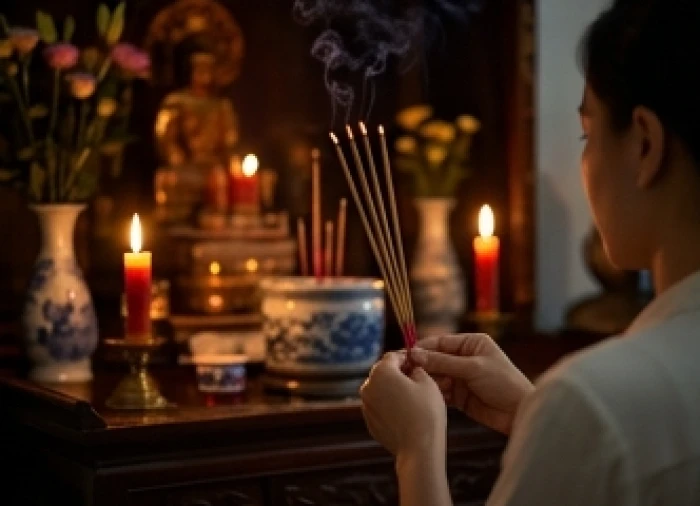 Đọc văn khấn giải hạn sao La Hầu với tâm thế thành kính nhằm xua tan những rủi ro và bệnh tật
