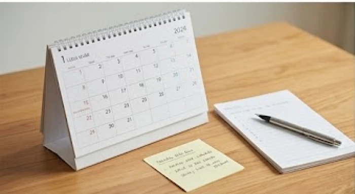 Sổ tay lên kế hoạch công việc và lịch âm dương năm Đinh Mùi được sắp xếp khoa học cho các mốc thời gian quan trọng