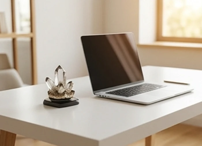 Tượng phong thủy đặt chếch góc 45 độ trên bàn làm việc và cách xa màn hình máy tính