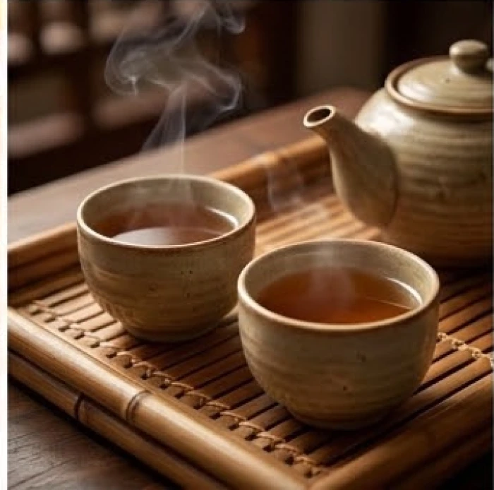Hai tách trà nóng đặt cạnh nhau tượng trưng cho sự đồng điệu của cặp vợ chồng cùng sinh năm Ất Hợi