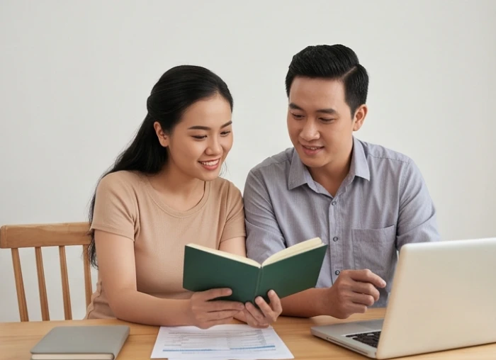 Vợ chồng cùng sinh năm 1997 rà soát tài khoản và duy trì quỹ dự phòng tài chính cho gia đình