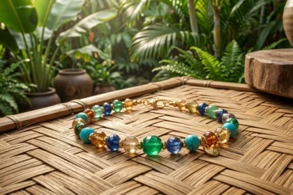 Bộ sưu tập vòng tay phong thủy tuổi sửu ngũ hành tương sinh chế tác từ đá tự nhiên cao cấp và gỗ trầm hương